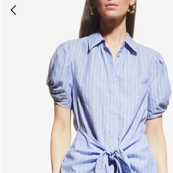 Cinq à Sept Women's Mini Shirtdress with Wrap Detailing at Waist - Picture 2 of 9